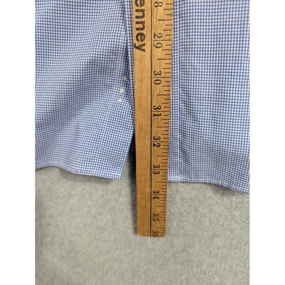 Lauren Ralph Lauren Shirt Mens Large Blue Non Iron Check Button Down Classic - Picture 5 of 8